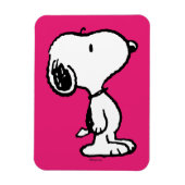 Snoopy Black & Magenta Pattern Magnet (Vertikal)