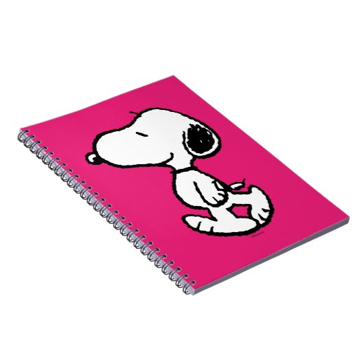 Snoopy Black & Magenta Pattern Notizblock (Rechte Seite)