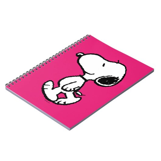 Snoopy Black & Magenta Pattern Notizblock (Linke Seite)