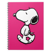 Snoopy Black & Magenta Pattern Notizblock (Vorderseite)