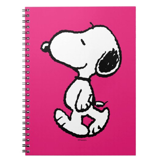 Snoopy Black & Magenta Pattern Notizblock (Vorderseite)