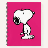 Snoopy Black & Magenta Pattern Notizblock (Vorderseite)