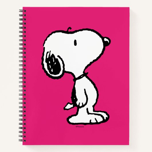 Snoopy Black & Magenta Pattern Notizblock (Vorderseite)