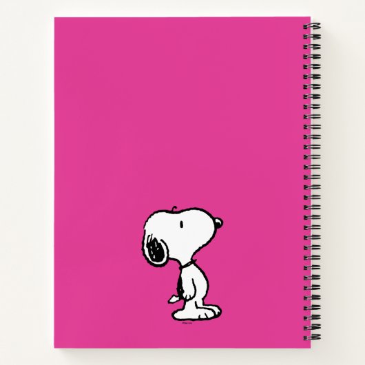 Snoopy Black & Magenta Pattern Notizblock (Rückseite)