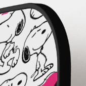 Snoopy Black & Magenta Pattern Pickleball Schläger (Linke Seite)