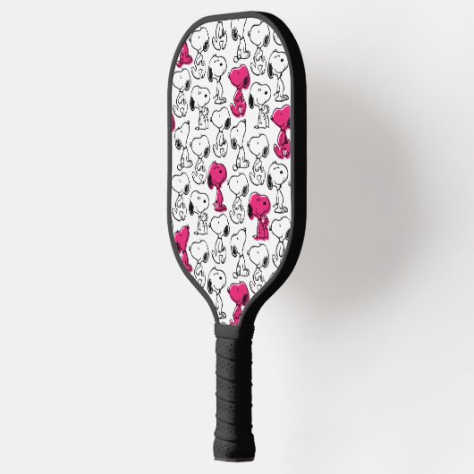 Snoopy Black & Magenta Pattern Pickleball Schläger (Links)
