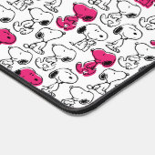 Snoopy Black & Magenta Pattern Schreibtischunterlage (Ecke)