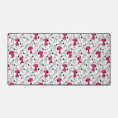 Snoopy Black & Magenta Pattern Schreibtischunterlage (Vorderseite)