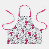 Snoopy Black & Magenta Pattern Schürze (Vorderseite)