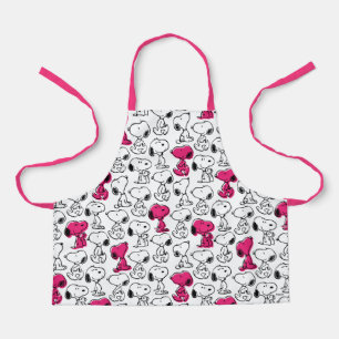 Snoopy Black & Magenta Pattern Schürze