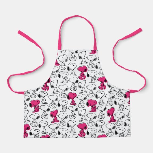 Snoopy Black & Magenta Pattern Schürze (Vorderseite)