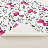 Snoopy Black & Magenta Pattern Sherpadecke (3/4)