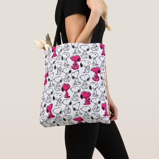 Snoopy Black & Magenta Pattern Tasche (Von Nahem)