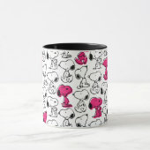 Snoopy Black & Magenta Pattern Tasse (Zentrum)