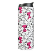 Snoopy Black & Magenta Pattern Thermosbecher (Nach links gedreht)