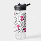 Snoopy Black & Magenta Pattern Trinkflasche (Links)