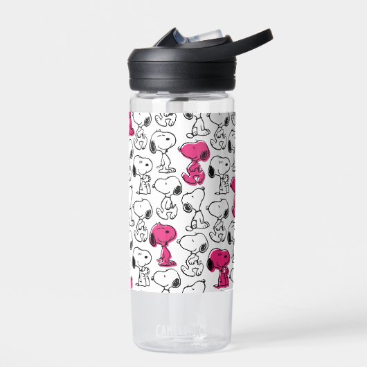 Snoopy Black & Magenta Pattern Trinkflasche (Links)