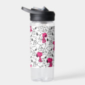 Snoopy Black & Magenta Pattern Trinkflasche (Rechts)