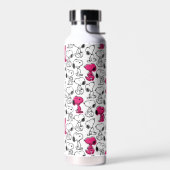 Snoopy Black & Magenta Pattern Trinkflasche (Links)
