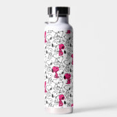 Snoopy Black & Magenta Pattern Trinkflasche (Rechts)