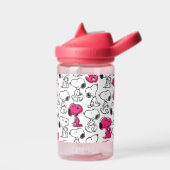 Snoopy Black & Magenta Pattern Trinkflasche (Links)