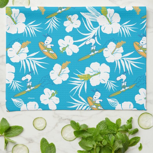 Snoopy Brooklyn Beach Pattern Geschirrtuch (Gefaltet)