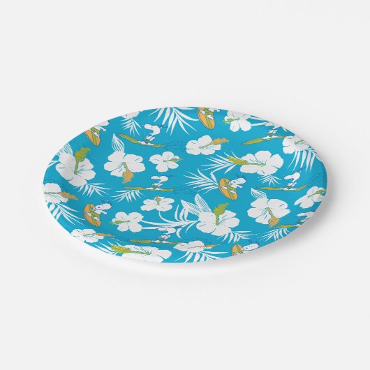 Snoopy Brooklyn Beach Pattern Pappteller (Schrägansicht)