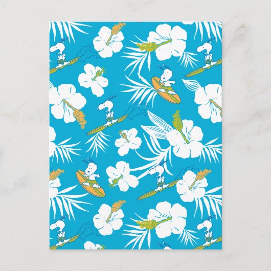 Snoopy Brooklyn Beach Pattern Postkarte (Vorderseite)