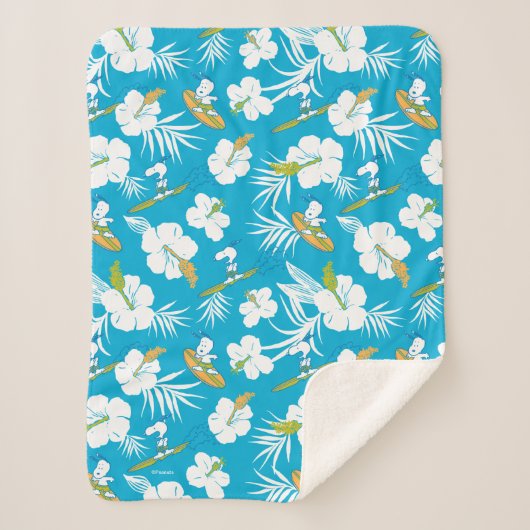 Snoopy Brooklyn Beach Pattern Sherpadecke (Vorderseite)