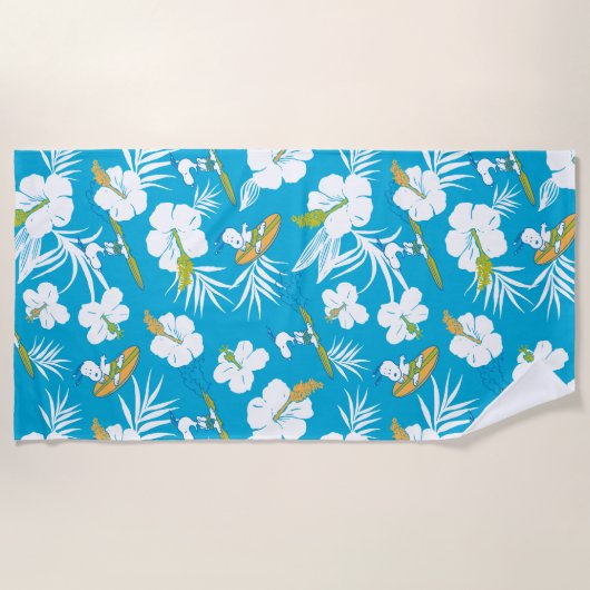 Snoopy Brooklyn Beach Pattern Strandtuch (Vorderseite)