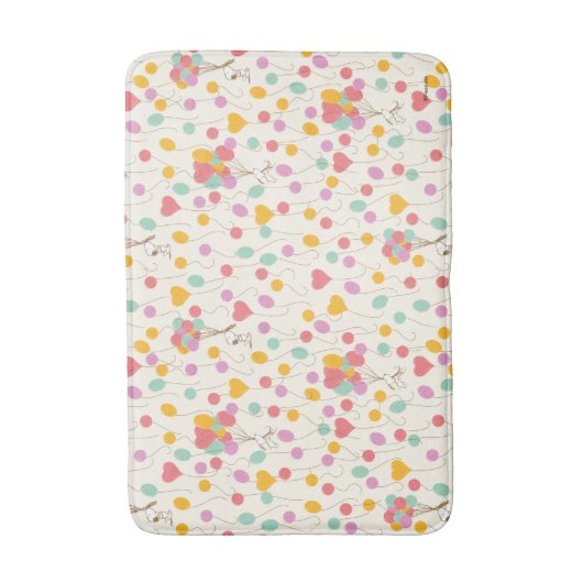 Snoopy Bunches of Balloons Pattern Badematte (Vorderseite Vertikal)