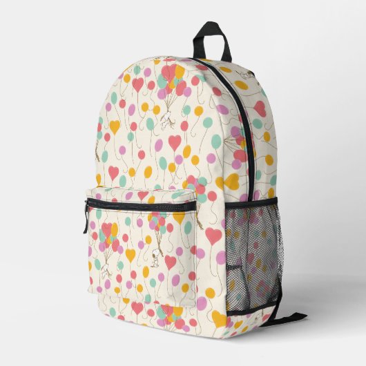 Snoopy Bunches of Balloons Pattern Bedruckter Rucksack (Rückseitige Ecke Rechts)