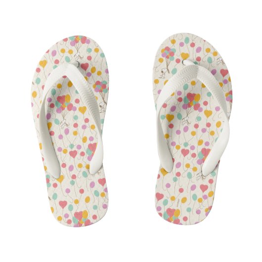 Snoopy Bunches of Balloons Pattern Kinderbadesandalen (Fußbett)