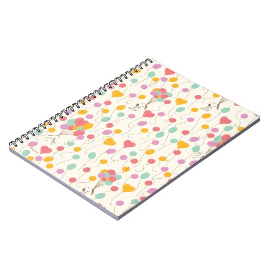 Snoopy Bunches of Balloons Pattern Notizblock (Linke Seite)