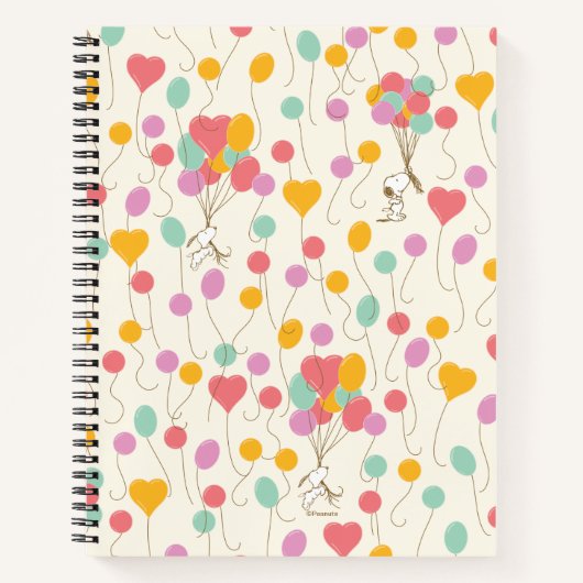 Snoopy Bunches of Balloons Pattern Notizblock (Vorderseite)