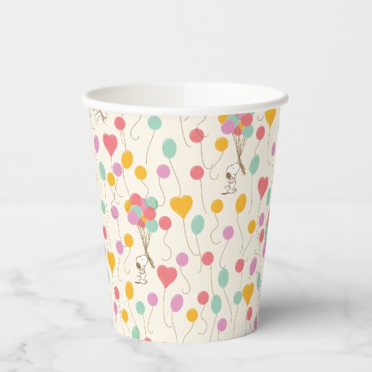 Snoopy Bunches of Balloons Pattern Pappbecher (Links)