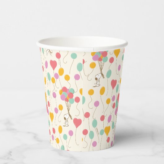 Snoopy Bunches of Balloons Pattern Pappbecher (Rechts)