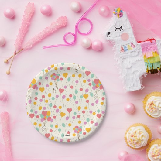 Snoopy Bunches of Balloons Pattern Pappteller (Party)