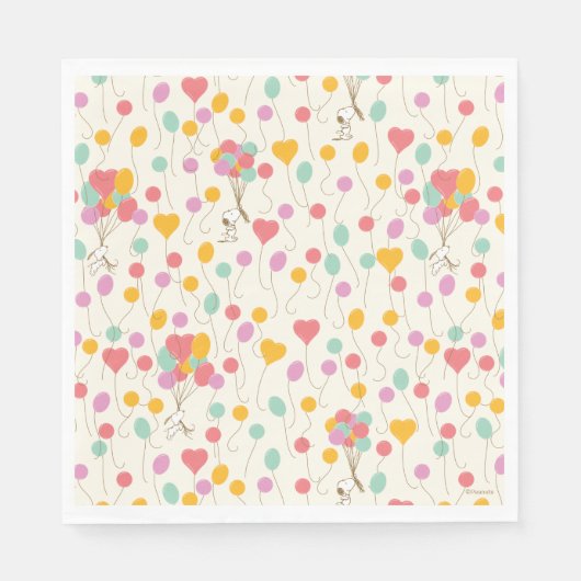 Snoopy Bunches of Balloons Pattern Serviette (Vorderseite)