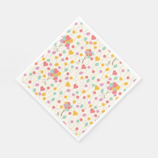 Snoopy Bunches of Balloons Pattern Serviette (Ecke)