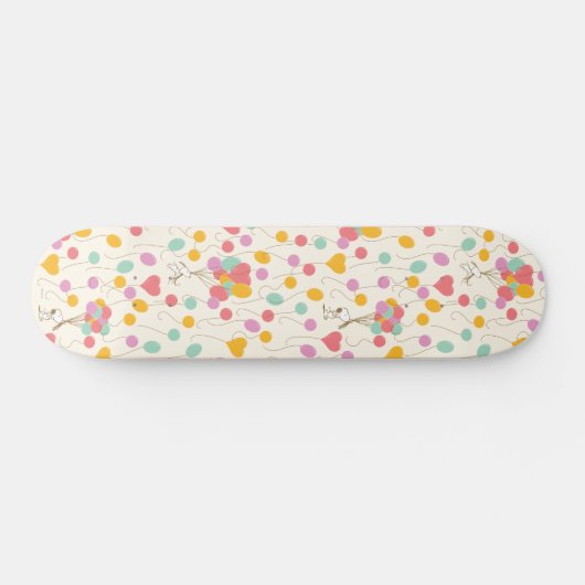 Snoopy Bunches of Balloons Pattern Skateboard (Horizontal)