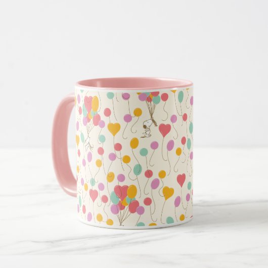 Snoopy Bunches of Balloons Pattern Tasse (Vorderseite Links)