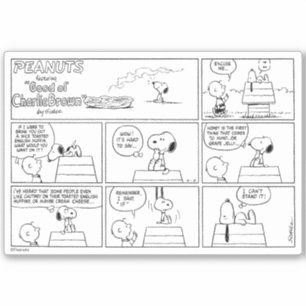 Snoopy & Charlie Brown   English Muffin Aufkleber