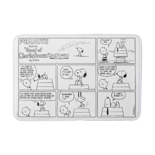 Snoopy & Charlie Brown | English Muffin Badematte (Vorderseite)