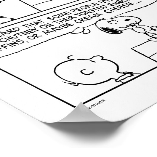 Snoopy & Charlie Brown | English Muffin Poster (Ecke)