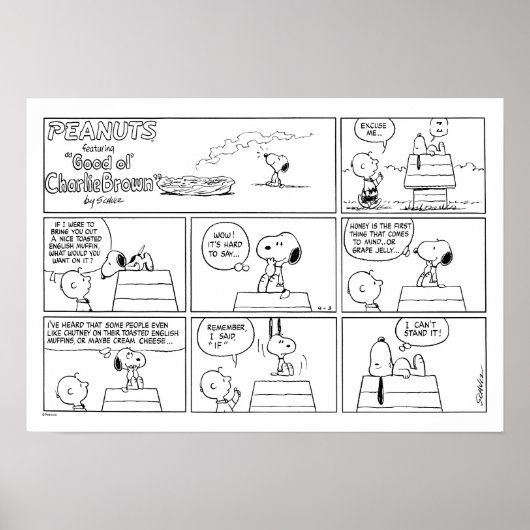 Snoopy & Charlie Brown | English Muffin Poster (Vorne)