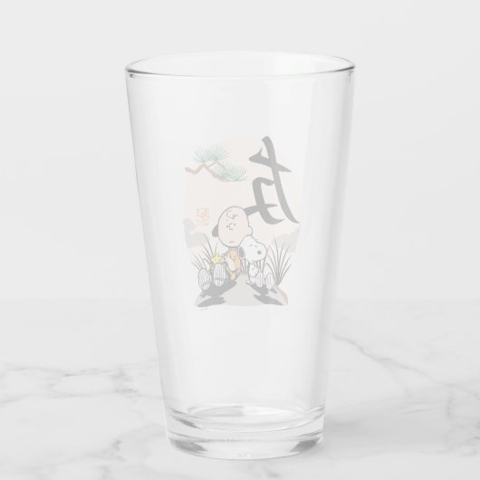 Snoopy, Charlie Brown und Woodstock - Freund Glas (Rückseite)