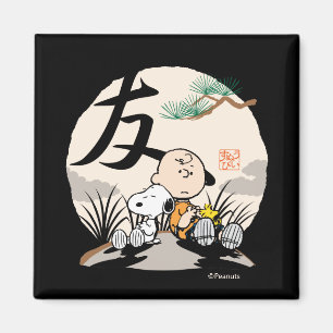 Snoopy, Charlie Brown und Woodstock - Freund Magnet