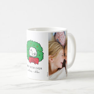 Snoopy Christmas Wreath Best Mama Foto Kaffeetasse