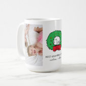 Snoopy Christmas Wreath | Bestes Oma-Foto Kaffeetasse (Vorderseite Links)